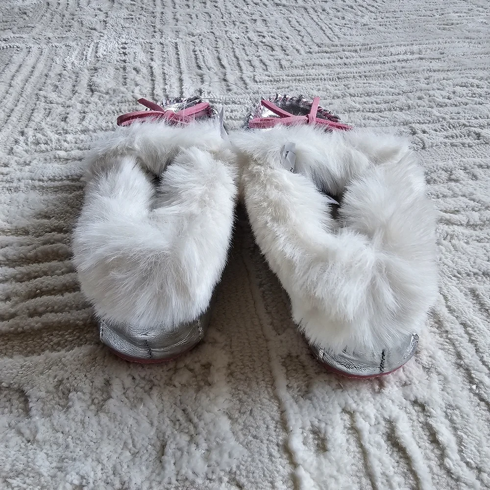 New! J.Crew K2 2 Crewcuts Girls Metallic Lodge Moccasins Slippers Shoes NWT